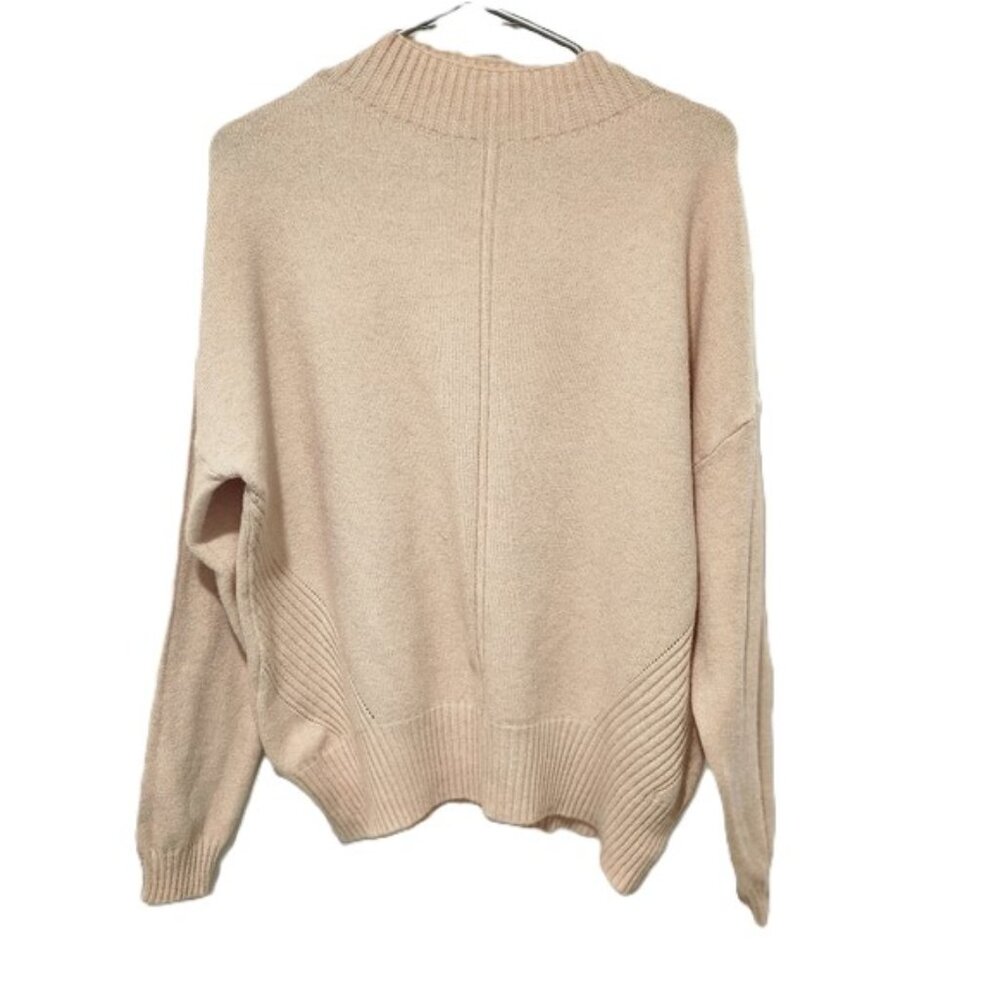 Soft Mock-Neck Sweater  Size L/XL  Light Peach